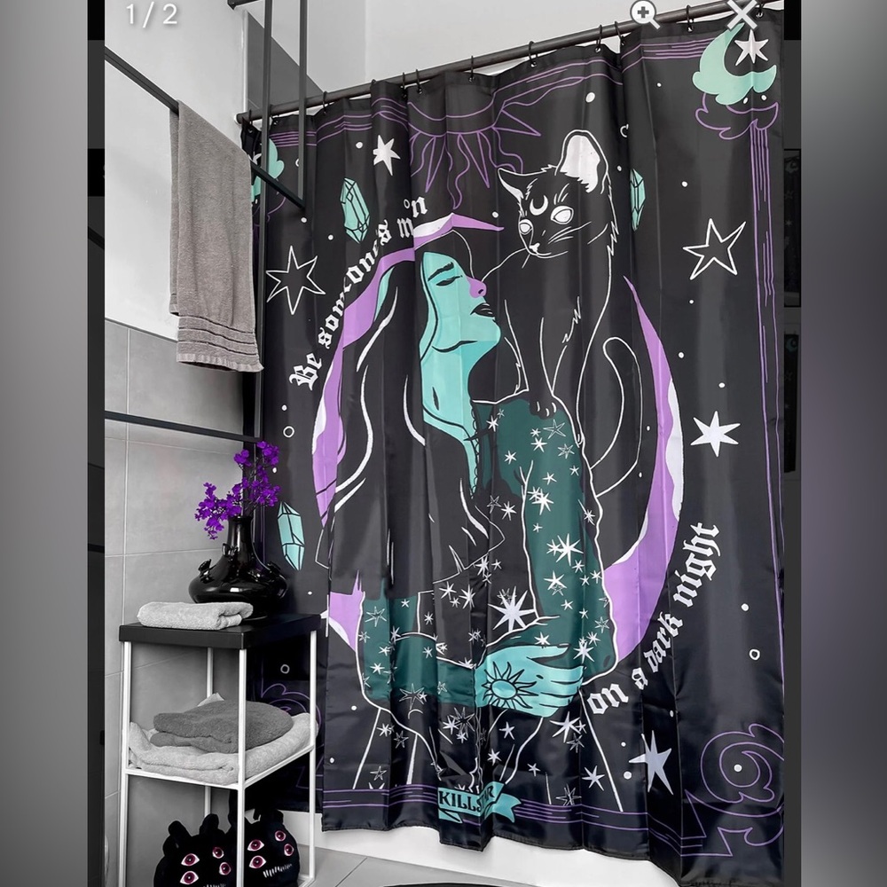 LAST ONE! Killstar Moonlight Shower Curtain NWT